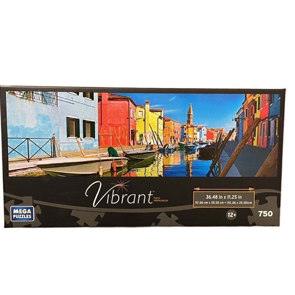 Mega Puzzles Vibrant 750 Piece Puzzle of Venice, Burano  Island, Italy